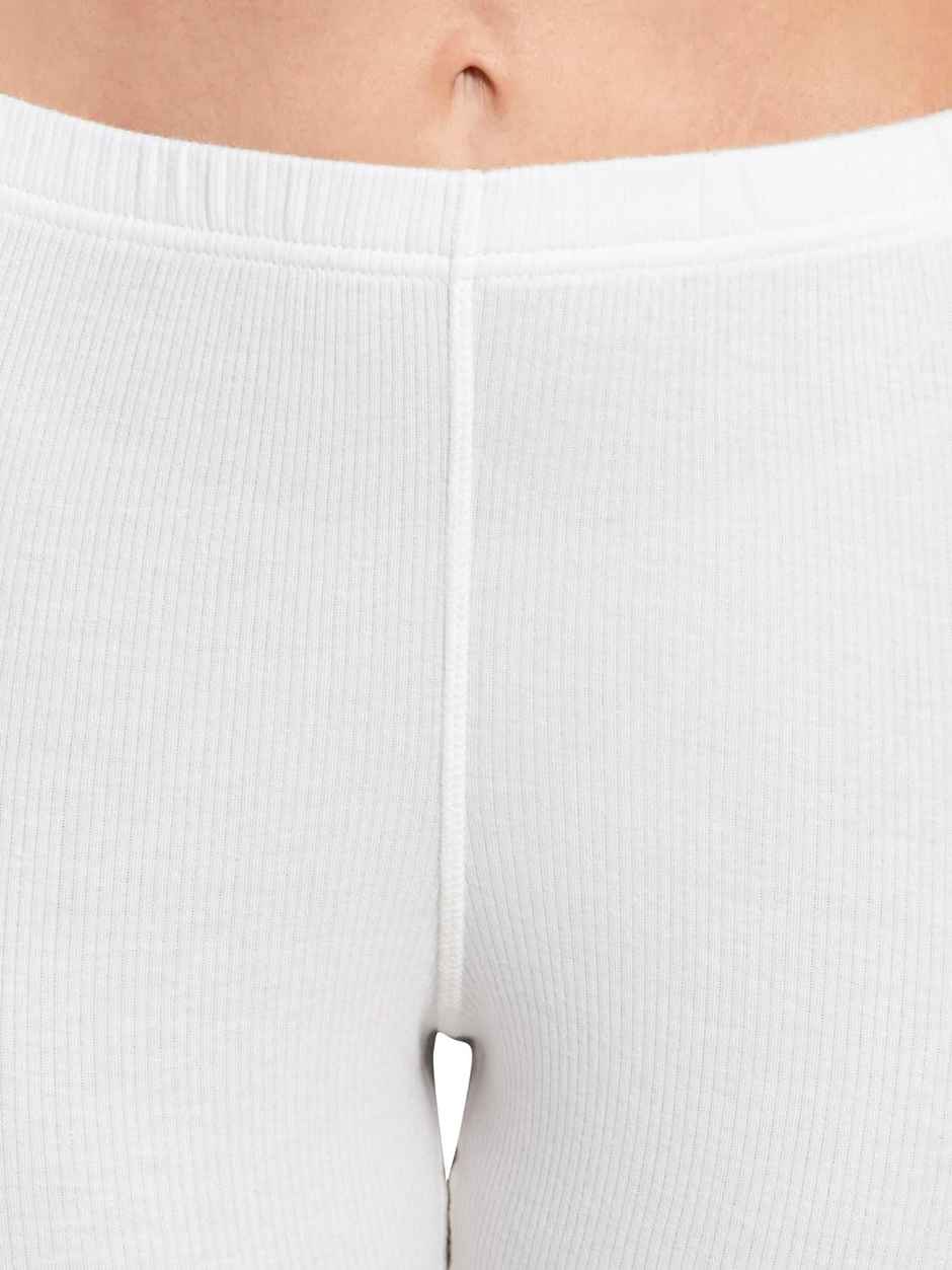 Jockey 2520 Women's Super Combed Cotton Rich Thermal Leggings | Off White-L